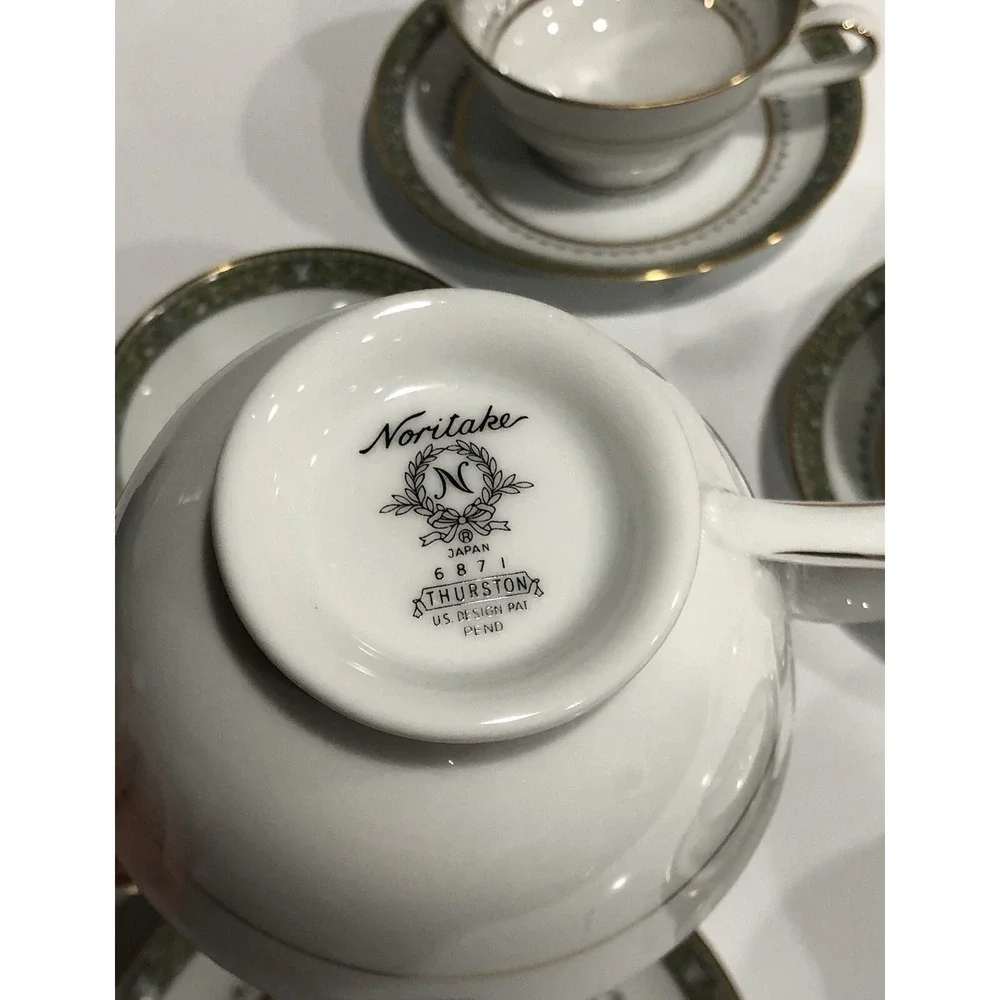 Noritake THURSTON 6871 Cup & Saucer‎ Set Lot of 5 Excellent Condition